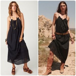 New! Spell x Revolve Love in the Afternoon Lace Black Maxi Dress 🖤XS NWT!